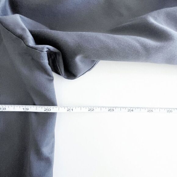 Calvin Klein Mens Slim Fit Dress Shirt Button Non-Iron Stripes Dark Gray Neck15 - Picture 6 of 8